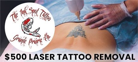 Ink Spot Tattoo and Laser - $500 gift certificate for Tattoo removal
